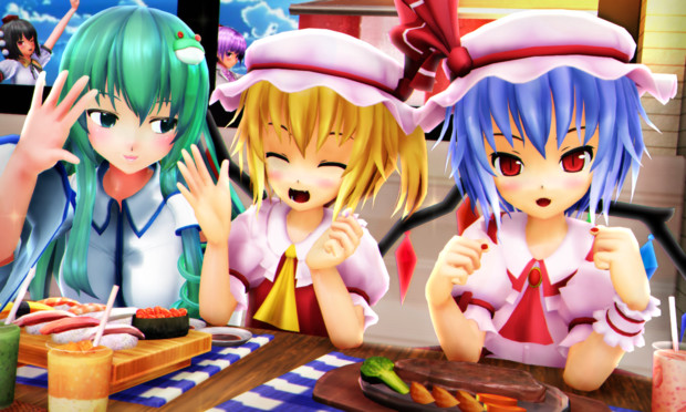 レミフラ さなえお姉さんと お寿司を食べるの 海冥 さんのイラスト ニコニコ静画 イラスト