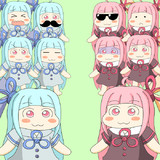 琴葉茜ちゃん＋葵ちゃん立ち絵素材
