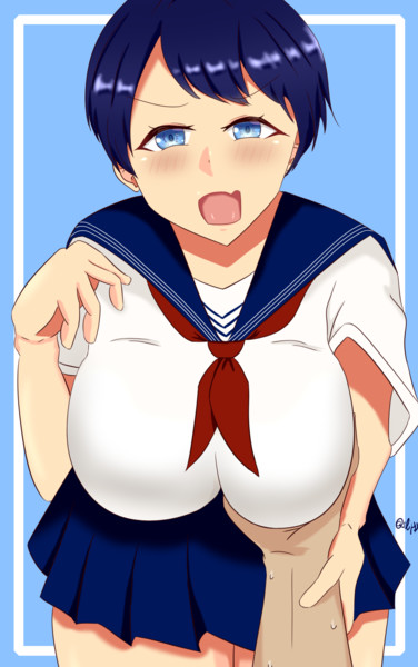 巨乳　揉 落ち込んでいたらおっぱい揉ませてくれる後輩 / すりっぱ さんのイラスト - ニコニコ静画(イラスト)