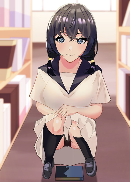 図書館で会う女の子 誠 まこと さんのイラスト ニコニコ静画 イラスト