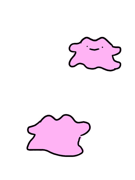 相手そっくりに変身しようと試みるメタモン らじ さんのイラスト ニコニコ静画 イラスト