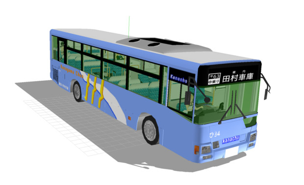 神奈中バス青塗装スキン Mmd ポリスクルーザーサブ さんのイラスト ニコニコ静画 イラスト