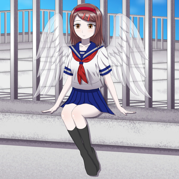 屋上の女の子 R Drive さんのイラスト ニコニコ静画 イラスト