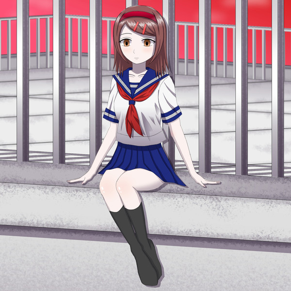 赤い空と病み少女 R Drive さんのイラスト ニコニコ静画 イラスト