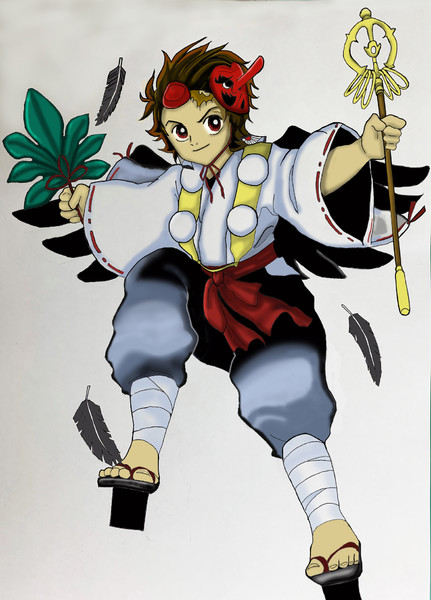鬼滅の刃の竈炭治郎ヒノカミ神楽 ローズ さんのイラスト ニコニコ静画 イラスト