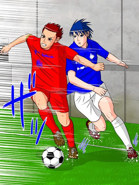 サッカー対決 あまぎらいと さんのイラスト ニコニコ静画 イラスト