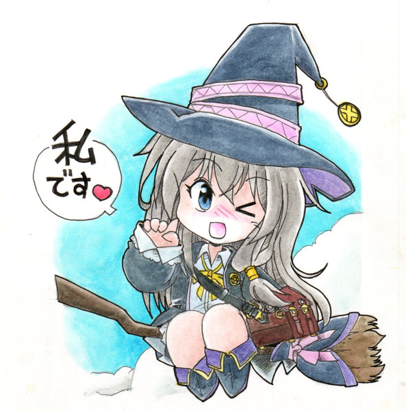 絹糸よりも綺麗で柔らかな髪をなびかせて自由気ままに空を飛ぶ旅の魔女は一体 誰でしょう Napfish さんのイラスト ニコニコ静画 イラスト