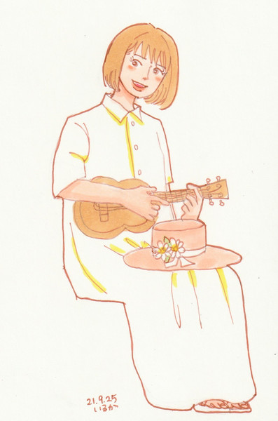 ウクレレを弾く少女 いるか さんのイラスト ニコニコ静画 イラスト