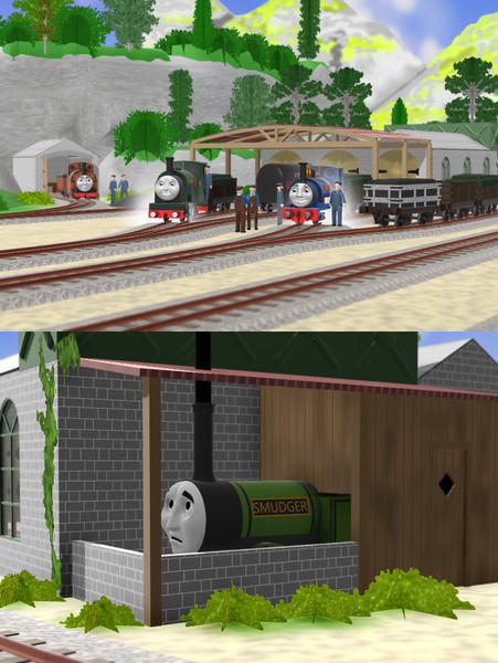 きかんしゃトーマス ミッド ソドー鉄道の機関庫ステージ 柏市の元高田っ子 さんのイラスト ニコニコ静画 イラスト