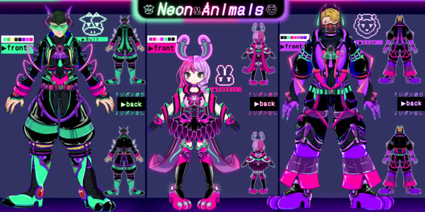 ネオン アニマルズ 桜華忠臣 メグメグ グスタフハイドリヒ さくら さんのイラスト ニコニコ静画 イラスト