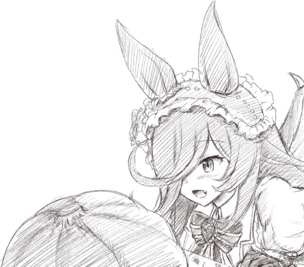 ブルボンが目の前で作ってくれたカボチャランタンに目を輝かせるライスシャワー ときつみか さんのイラスト ニコニコ静画 イラスト