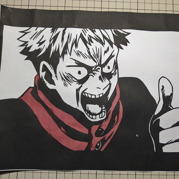 切り絵 虎杖悠仁 呪術廻戦 葉月 さんのイラスト ニコニコ静画 イラスト
