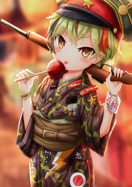 グンジ アミー軍曹と縁日 背景はフリー素材 ウチカタタケアキ さんのイラスト ニコニコ静画 イラスト