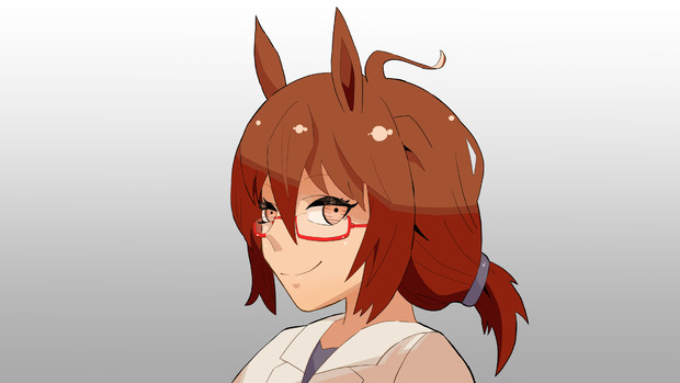 眼鏡をかけて髪を結んだアグネスタキオン まさい さんのイラスト ニコニコ静画 イラスト