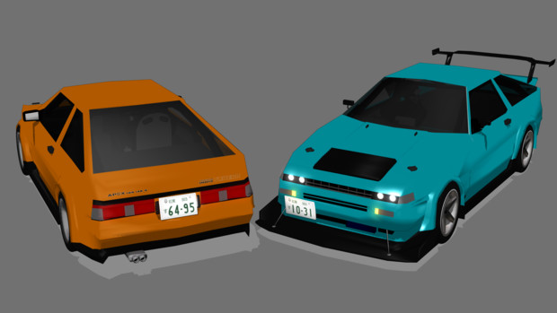 Mmd自動車 ミスター式 Ae86 Ver3 Hs車 Mmdモデル配布あり ミスターaw さんのイラスト ニコニコ静画 イラスト
