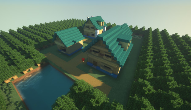 ポケモンdp フタバタウン 再現 Minecraft すけこむし さんのイラスト ニコニコ静画 イラスト