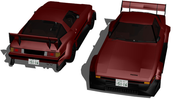 Mmd自動車 Sa22c改変 Sa22c Hs車 烈風 Mmdモデル配布あり ミスターaw さんのイラスト ニコニコ静画 イラスト