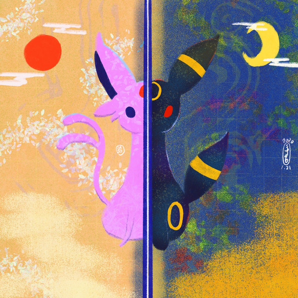 太陽と三日月の守護者図 ぽわぐっちょん さんのイラスト ニコニコ静画 イラスト