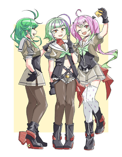 松と竹と桃の記念撮影 Kazh さんのイラスト ニコニコ静画 イラスト