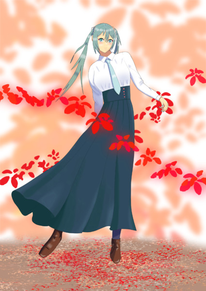 ロングスカートミクさん Aoz さんのイラスト ニコニコ静画 イラスト
