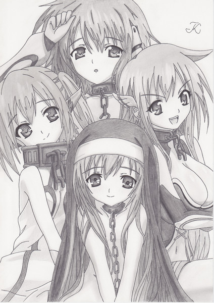 カオス ニンフ アストレア イカロスの集合を描いてみた 天然果汁1 さんのイラスト ニコニコ静画 イラスト