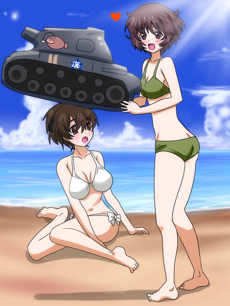 海で戦車とキャッキャウフフ！