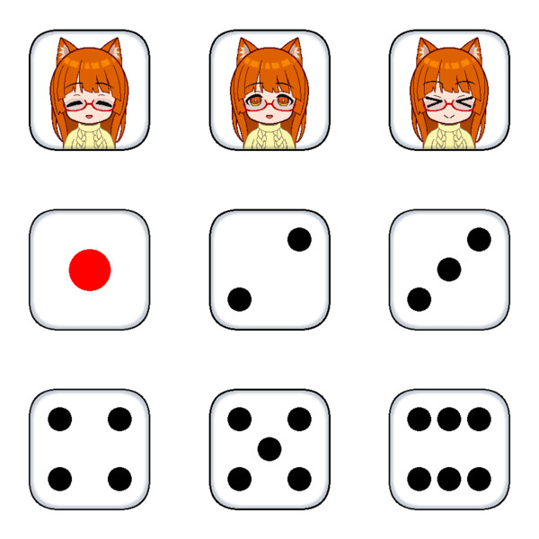 ミカチさん サイコロの絵柄風透過用 2525 さんのイラスト ニコニコ静画 イラスト