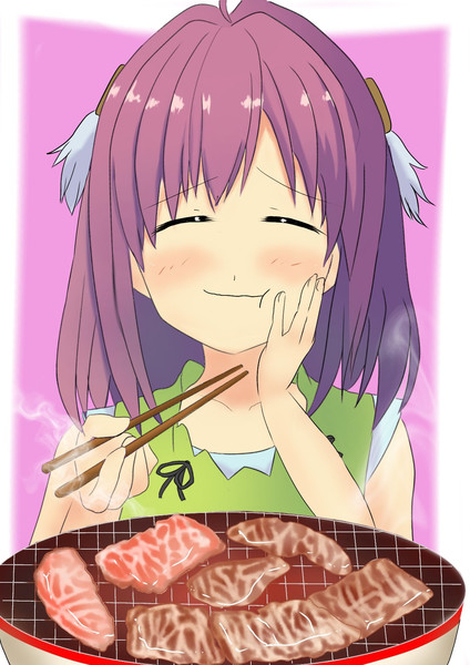 お肉を美味しそうに食べる莉佳ちゃん 変態パンダ さんのイラスト ニコニコ静画 イラスト