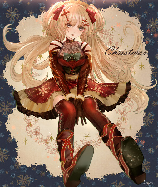 クリスマスの星と雪ワンピース こもりひっき さんのイラスト ニコニコ静画 イラスト