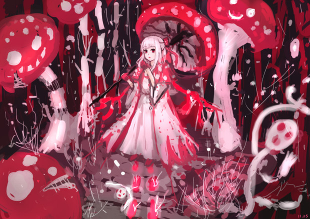 オリジナルのキノコ擬人化女の子 麦茶 さんのイラスト ニコニコ静画 イラスト