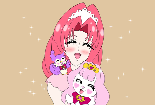 九条カレン繋がりでプリンセスプリキュアのパフ