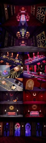 【MMDステージ】ハロウィン風ディナールーム