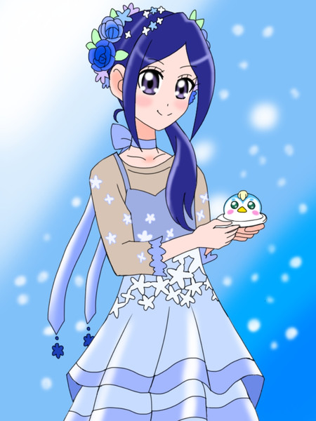 青い花のドレスのちゆちゃん ヒーリングっど プリキュア 絵描きの冒険者katosan さんのイラスト ニコニコ静画 イラスト