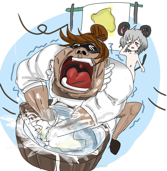 寒風が吹きすさぶ中手洗い洗濯するタクヤママ だすん様 さんのイラスト ニコニコ静画 イラスト