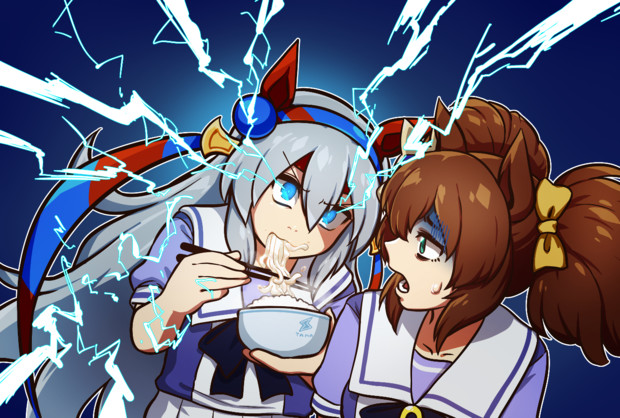 うどんはおかずである事を表情で訴えかけるタマモクロス 高橋うもり さんのイラスト ニコニコ静画 イラスト