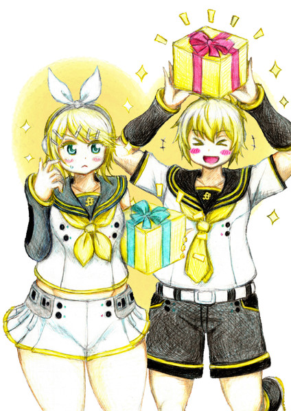 12 27鏡音生誕祭21 Yoshino さんのイラスト ニコニコ静画 イラスト
