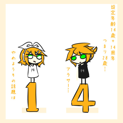 ねんれいをかんがえるれんとリン Nanaknomonme さんのイラスト ニコニコ静画 イラスト