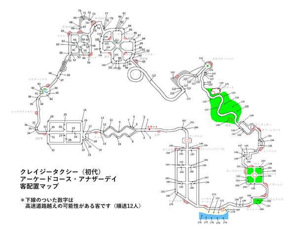 初代クレイジータクシー アナザーデイ 客配置マップ Dondan さんのイラスト ニコニコ静画 イラスト