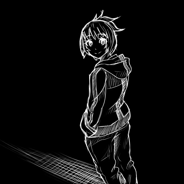 暗闇パーカー女の子 カオスシープ さんのイラスト ニコニコ静画 イラスト