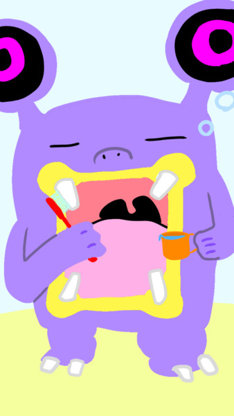 歯を磨くドゴーム Loudred Brushes His Teeth ハリモグラ さんのイラスト ニコニコ静画 イラスト