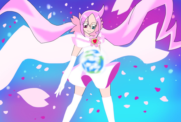 宇宙に咲く大輪の花 プリキュア無限シルエット 絵描きの冒険者katosan さんのイラスト ニコニコ静画 イラスト