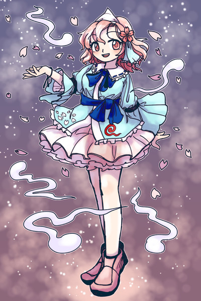 東方Project 西行寺 幽々子 アレンジ 衣装 東方Project 東方妖々夢 西行寺幽々子コスプレ衣装（アレンジ