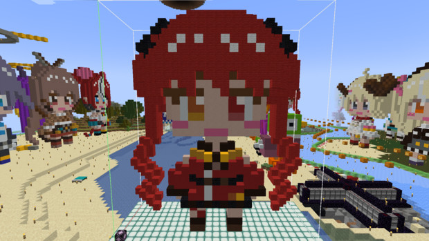 マインクラフトで作った宝鐘マリン 新衣装ver みずく あまみすく さんのイラスト ニコニコ静画 イラスト
