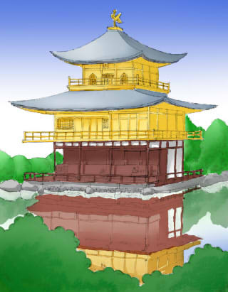 金閣寺 ニコニコ静画 イラスト