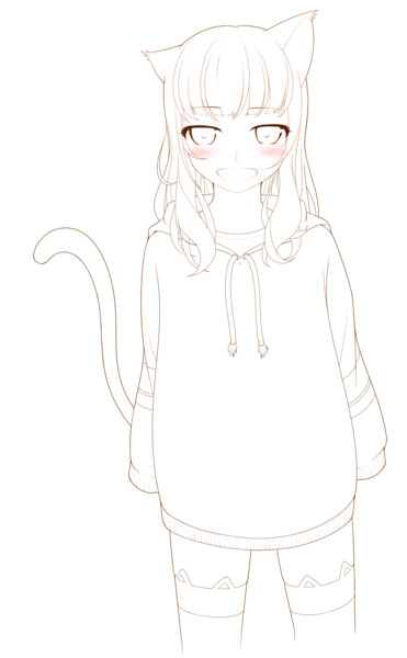 ウチの家猫 線画配布 あかつきつばき さんのイラスト ニコニコ静画 イラスト