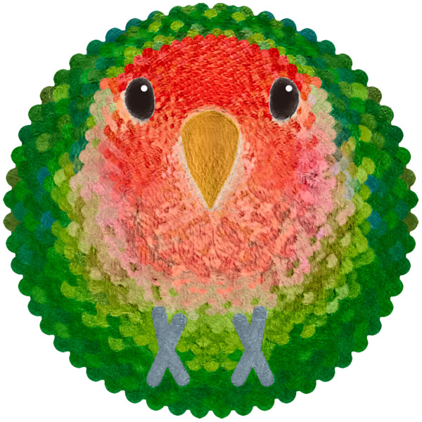 まるい鳥 コザクラインコ ノーマル オス Mochi O さんのイラスト ニコニコ静画 イラスト
