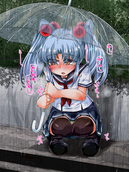 道端でしゃがみこむルリルリ N宮 さんのイラスト ニコニコ静画 イラスト