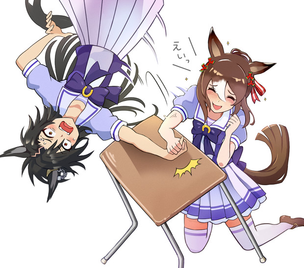 腕相撲が強いお嬢様 Okken さんのイラスト ニコニコ静画 イラスト