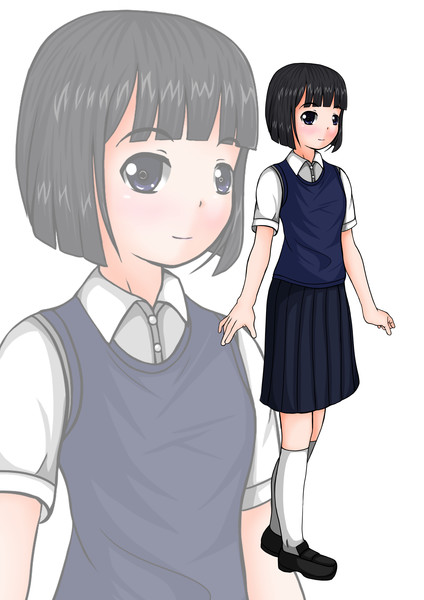 おかっぱの女の子 タジ さんのイラスト ニコニコ静画 イラスト