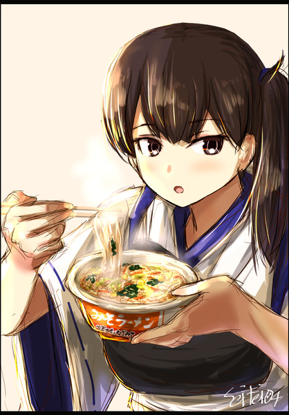 みそラーメン 加賀味噌使用 を食べる加賀さん Seitei さんのイラスト ニコニコ静画 イラスト